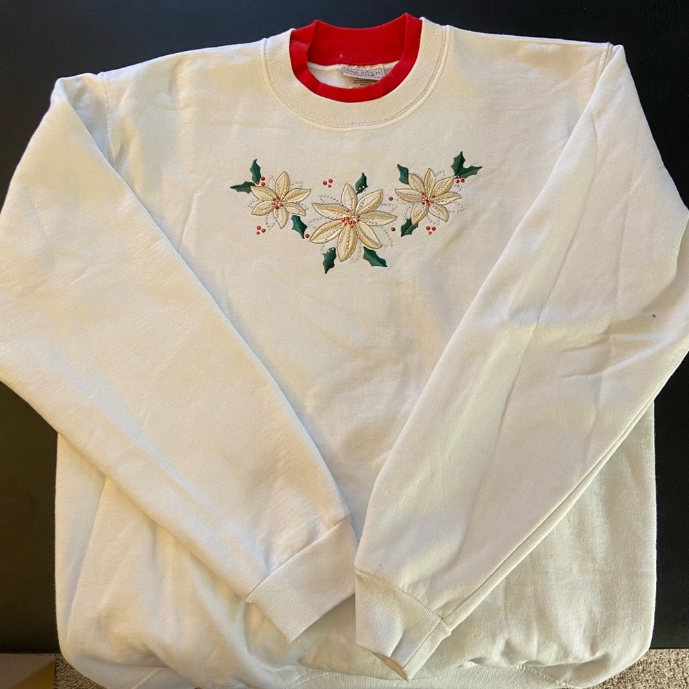 Poinsettia sweater